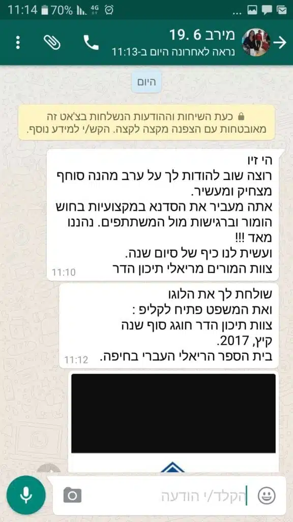 צוות המורים מריאלי תיכון הדר חיפה